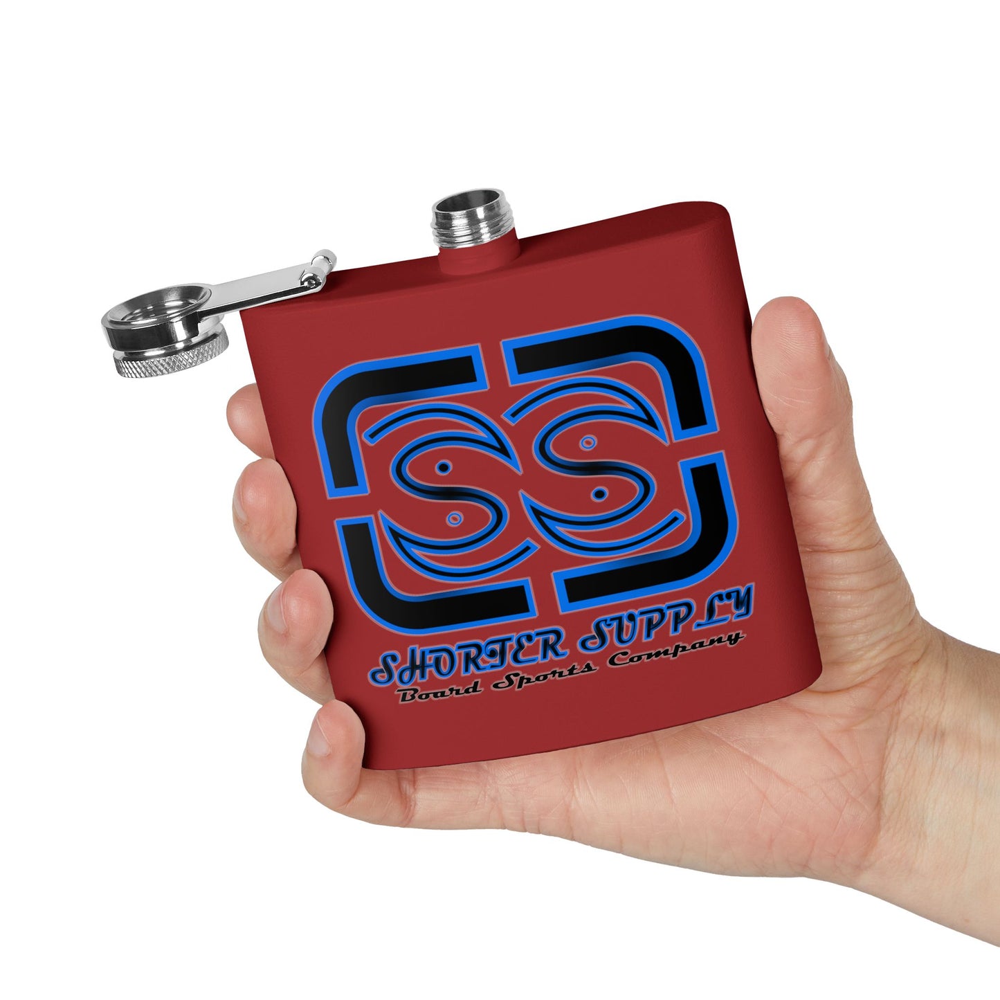 Stainless Steel Flask - Shorter Supply Design 6oz -Short Supply