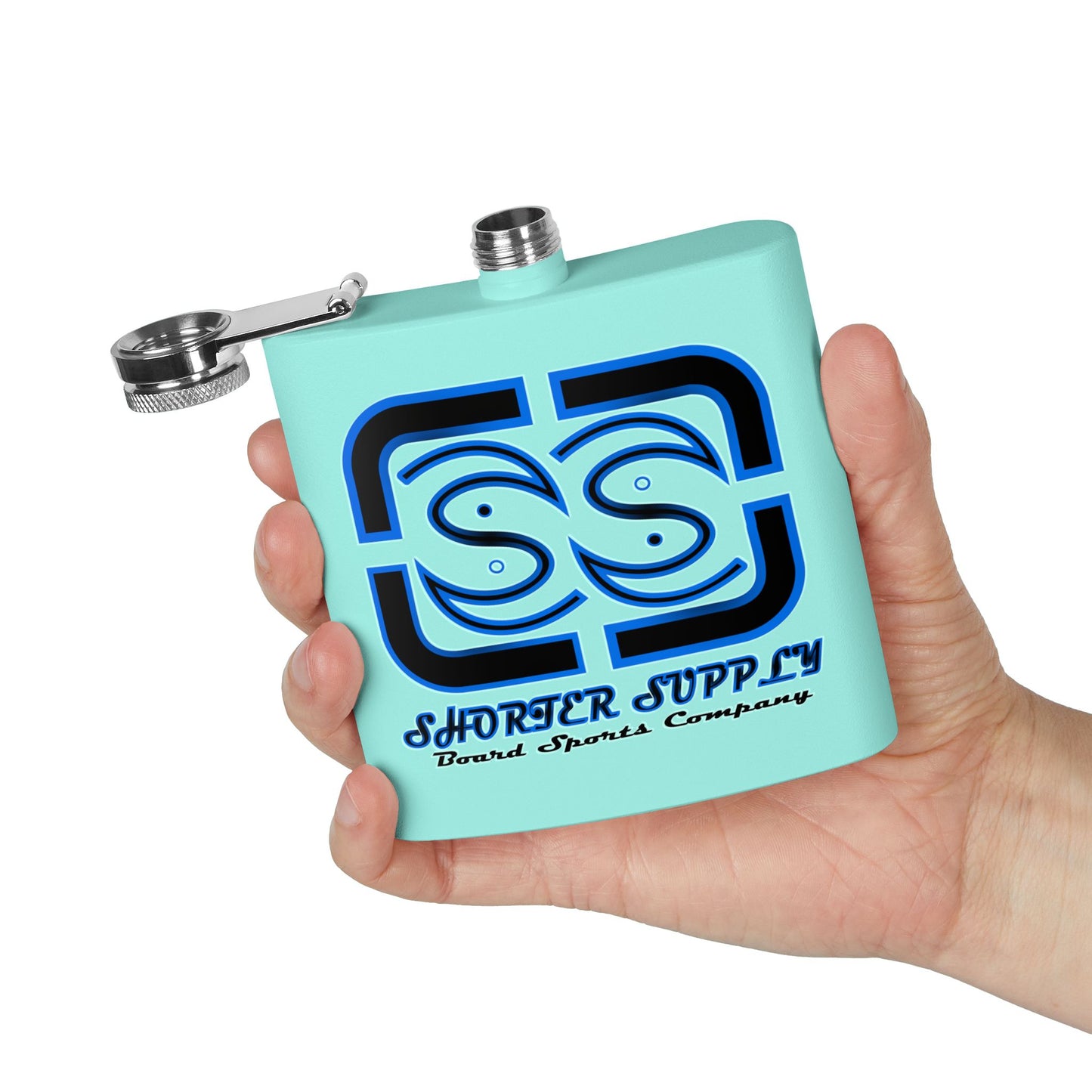 Stainless Steel Flask - Shorter Supply Design 6oz -Short Supply