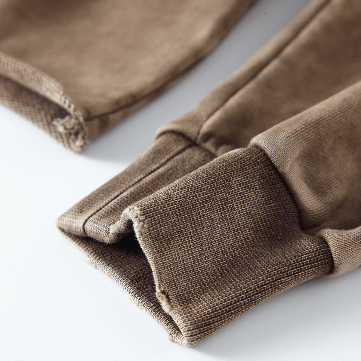 Washed Raw-Edge Cropped Crewneck SS（380GSM）