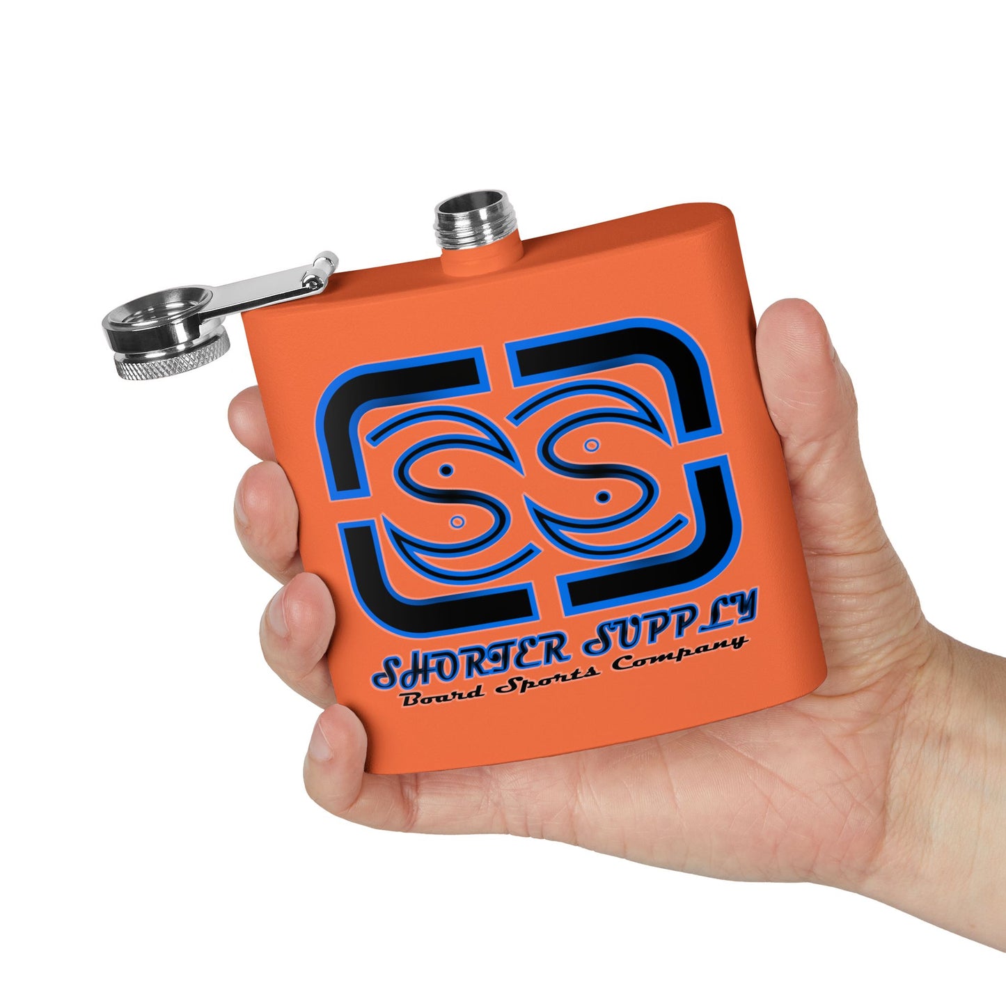 Stainless Steel Flask - Shorter Supply Design 6oz -Short Supply