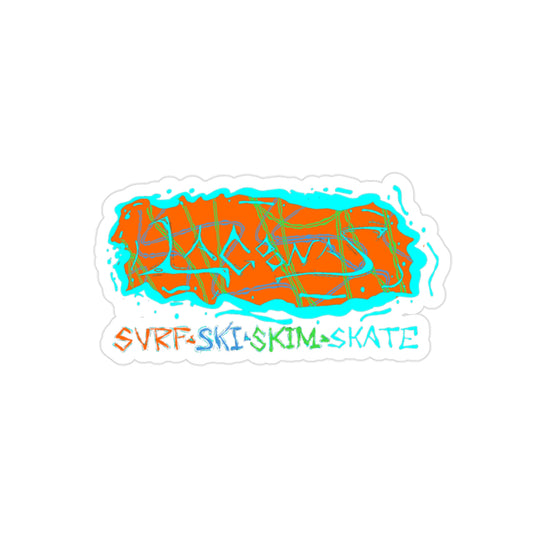 Transparent Outdoor Stickers for Surf & Skate Enthusiasts, Die-Cut Vacation Decals, Fun Gift for Adventurers, Waterproof Car Stickers, [...]