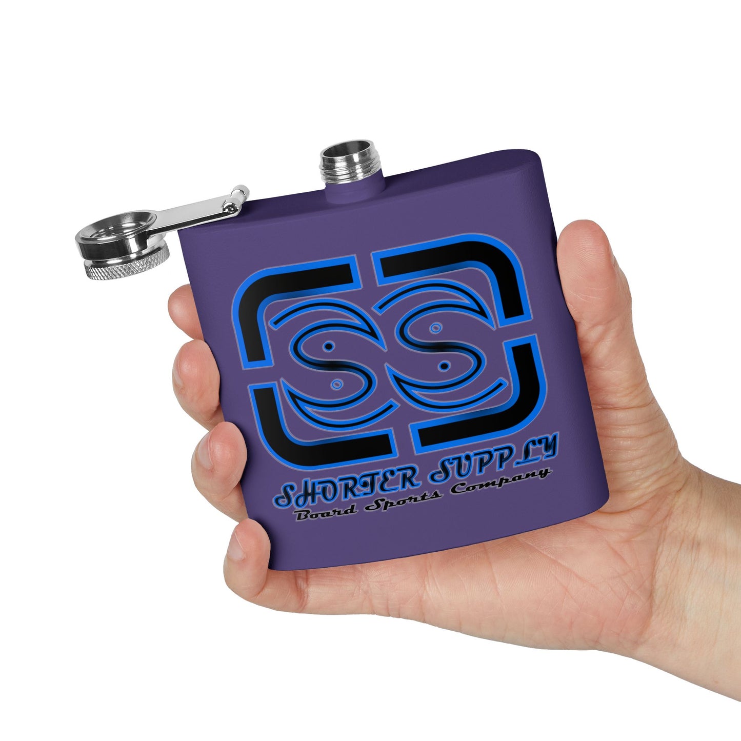 Stainless Steel Flask - Shorter Supply Design 6oz -Short Supply