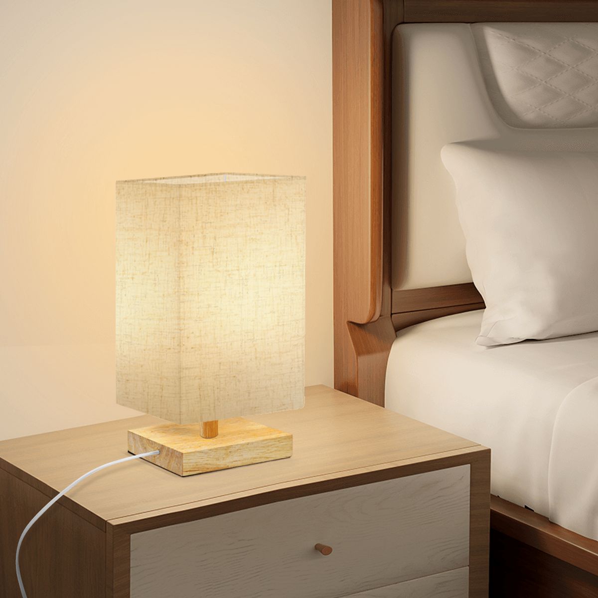 Square Table Lamp red lagoonas
