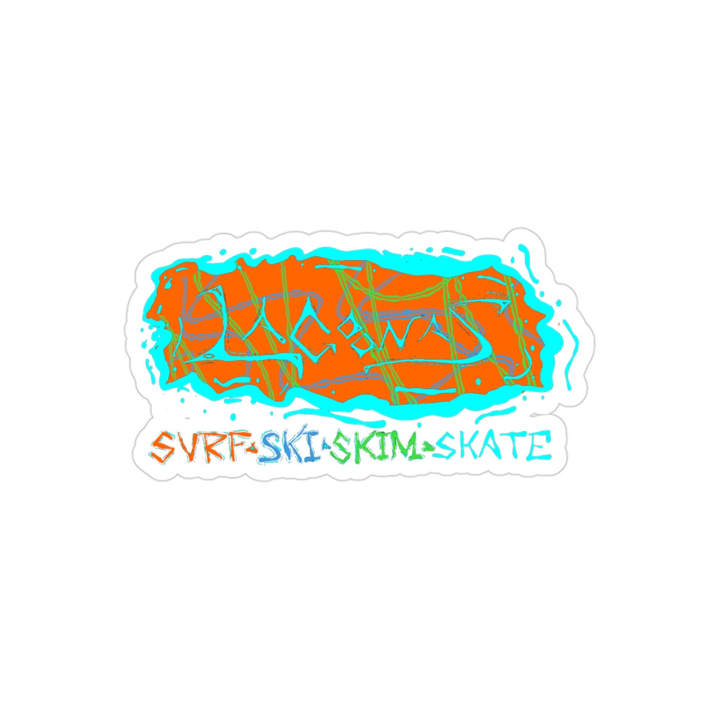 Transparent Outdoor Stickers for Surf & Skate Enthusiasts, Die-Cut Vacation Decals, Fun Gift for Adventurers, Waterproof Car Stickers, [...]