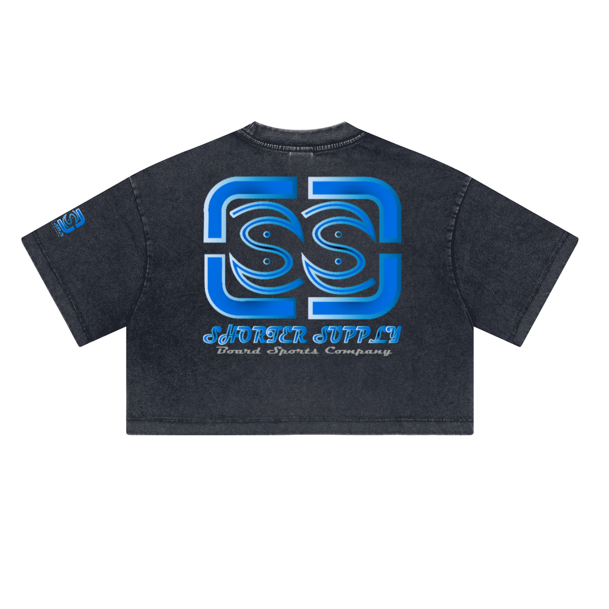 Sunwashed Loose Fit Cropped Crewneck T-shirt(230GSM)