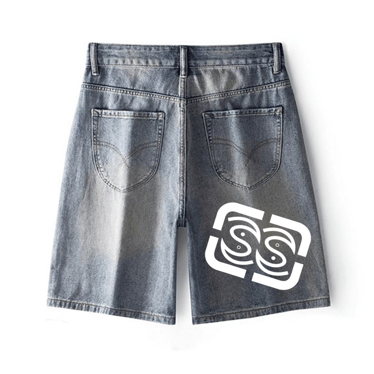 SS Straight-leg Loose Denim Shorts