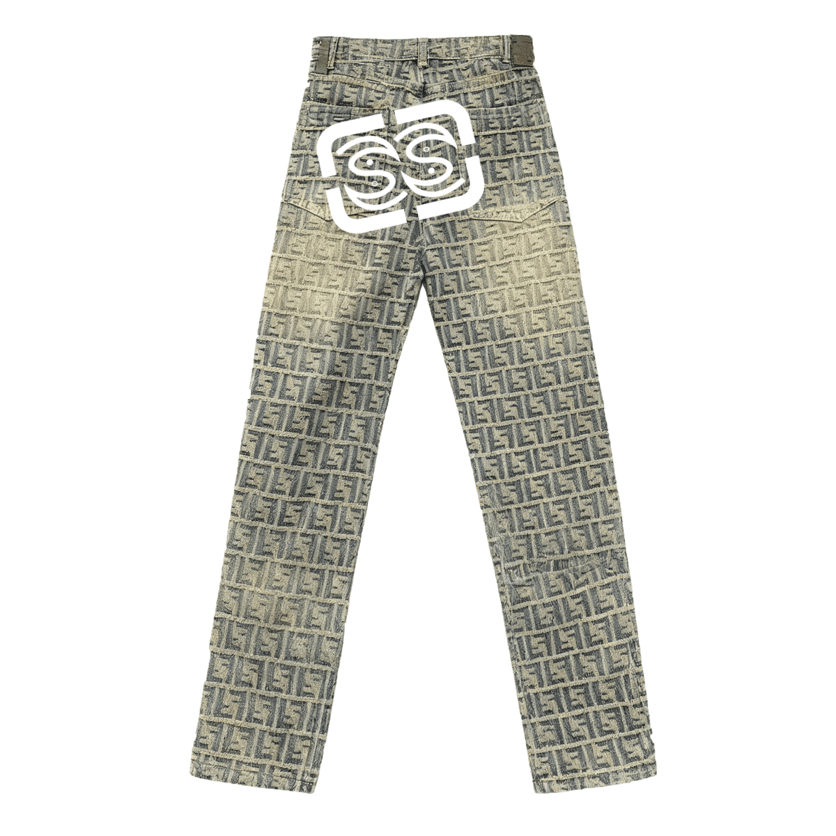 Unisex All-over S Letter Jeans