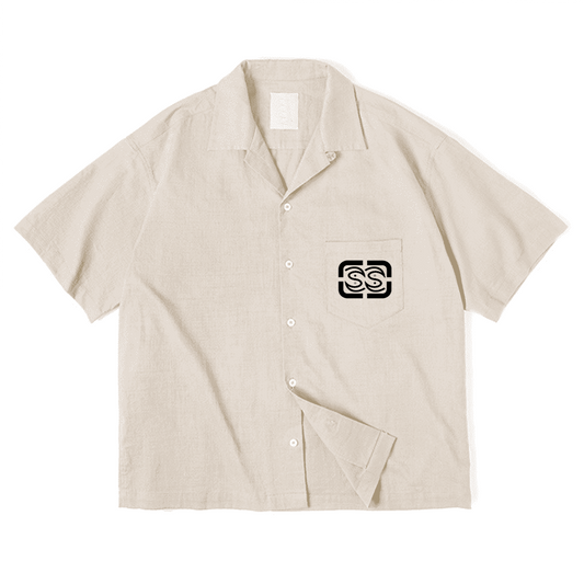 Cuban Collar Short-sleeve Shirt