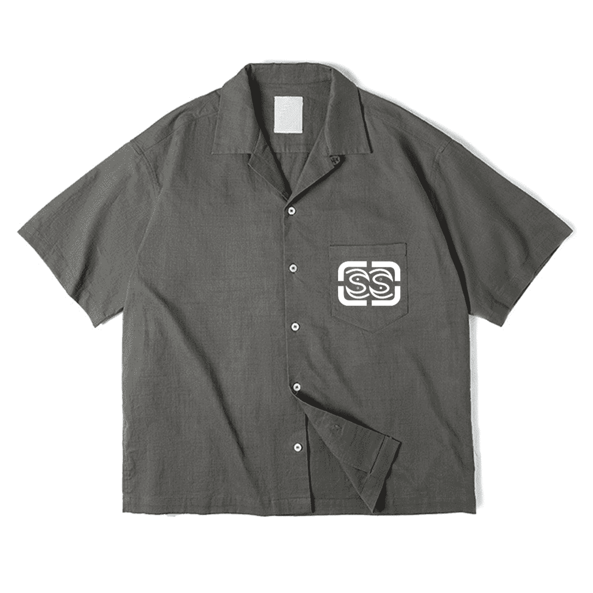 Cuban Collar Short-sleeve Shirt