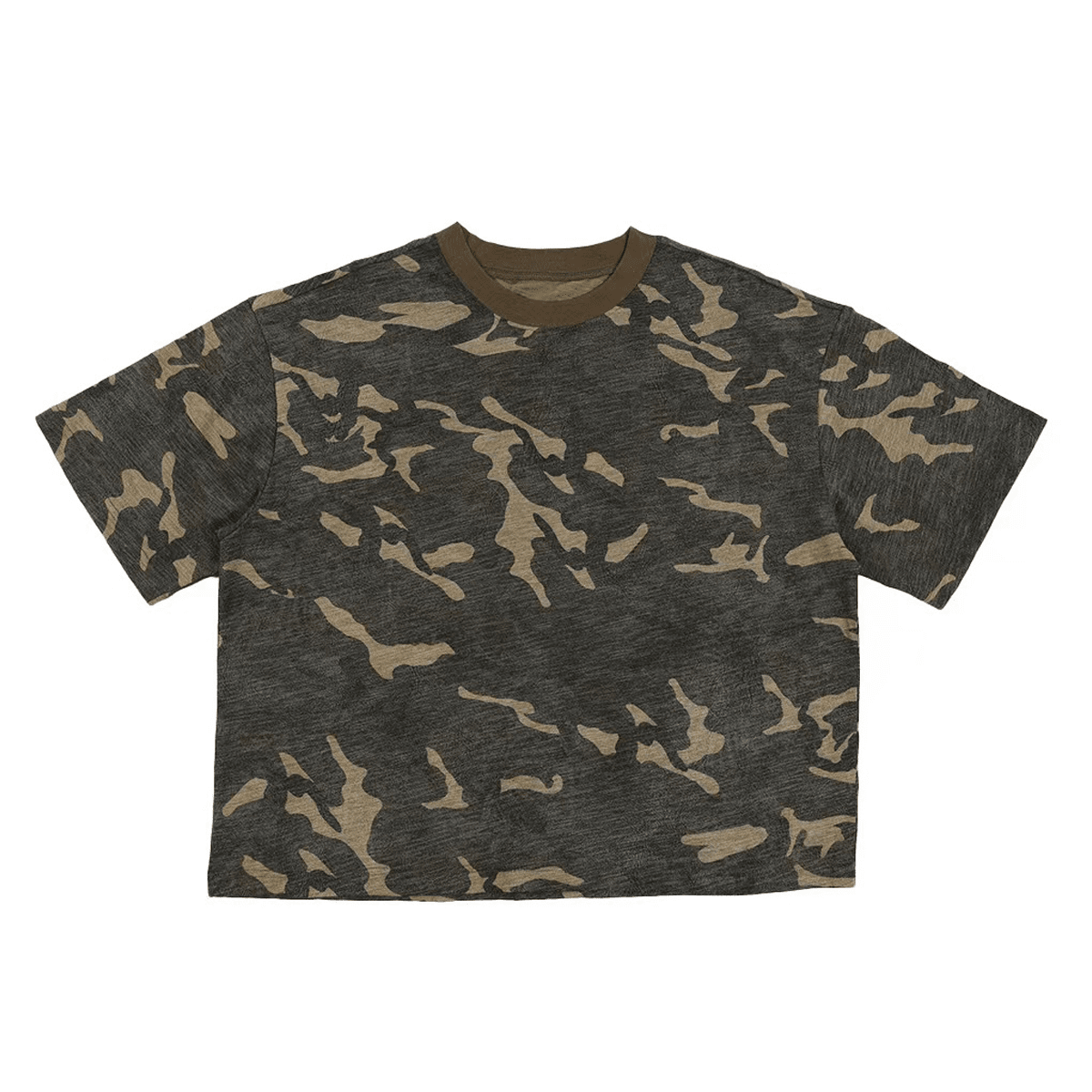 cropped camo t