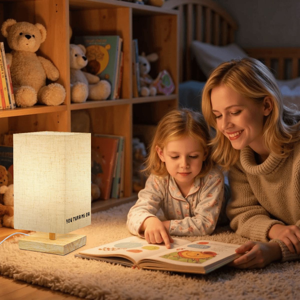 Square Table Lamp red lagoonas