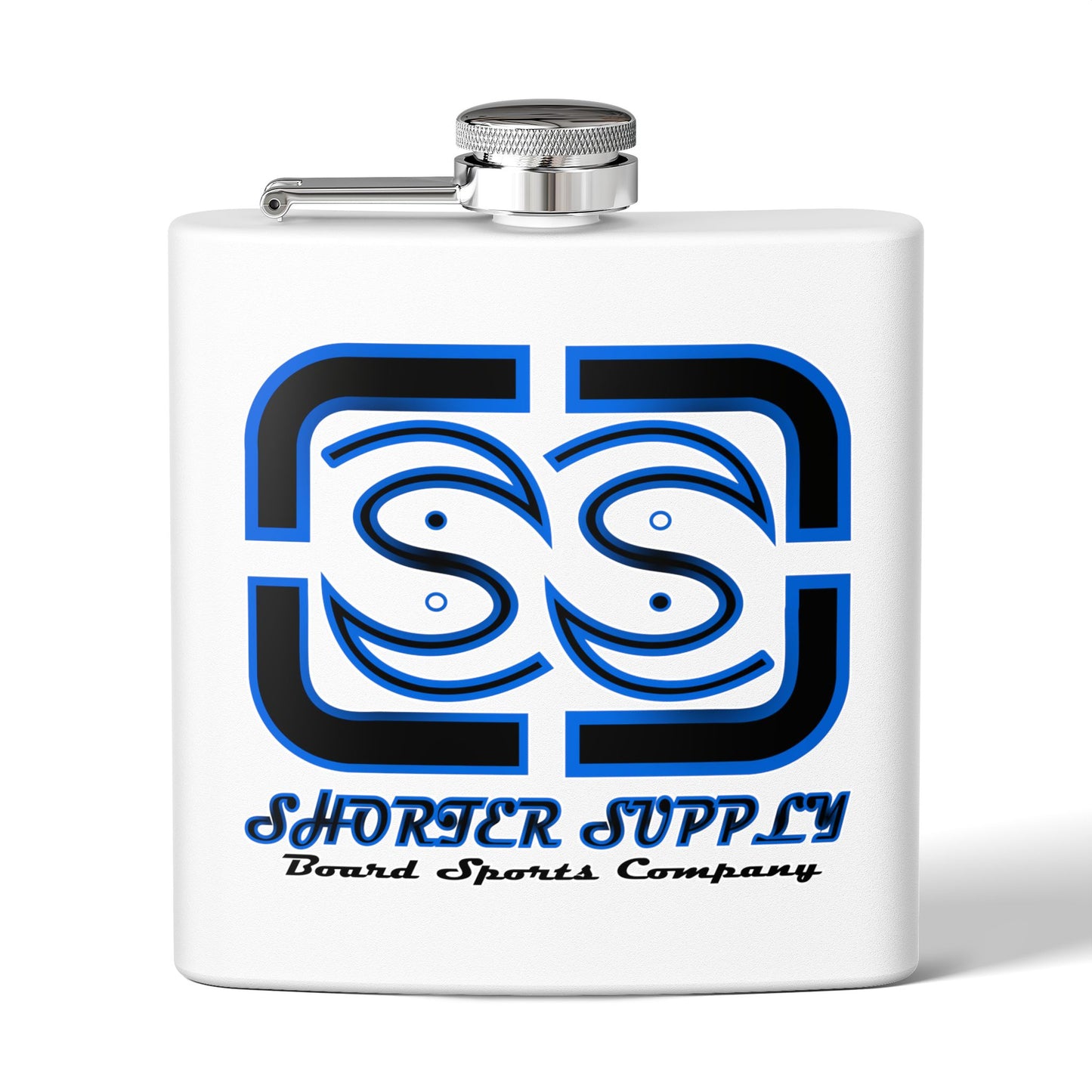 Stainless Steel Flask - Shorter Supply Design 6oz -Short Supply