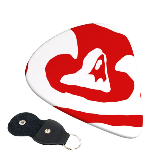 Guitar Picks 6 pcs red white tm